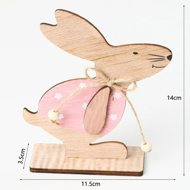 

2021 new Nordic ins home decoration wooden ornaments creative easter bunny wooden products desktop decoration