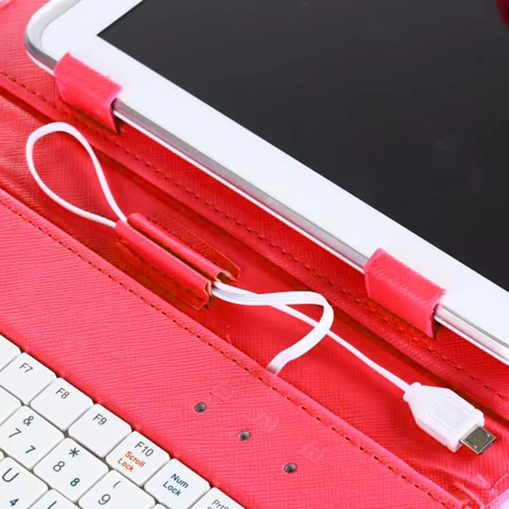 7 дюймов чехол из искусственной кожи чехол USB клавиатура для Android Windows Tablet