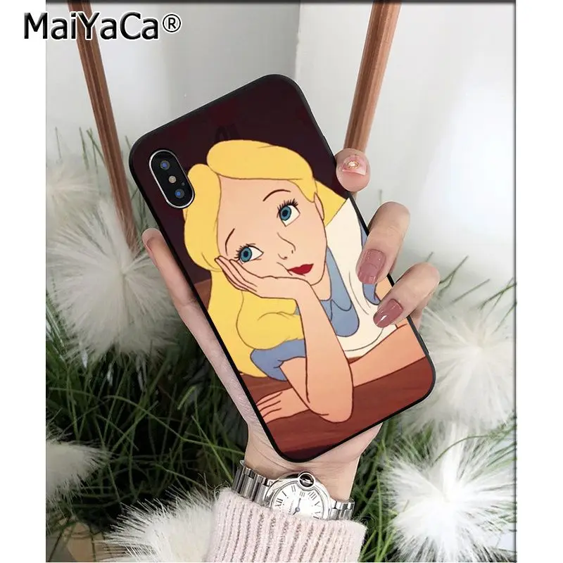 A4 Мягкий силиконовый чехол для телефона MaiYaCa Alice in Wonderland Cheshire Cat из ТПУ для iPhone 8 7 6 6S Plus X XS MAX 5 5S SE XR Mobile Cover - Цвет: A4
