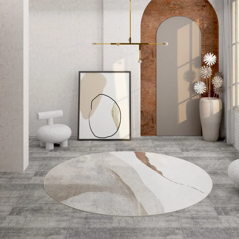 

Minimalist Soft Carpets Living Room Round Alfombra Rug for Bedroom Decoration Carpet Shaggy Bedside Mat Hallway Decor