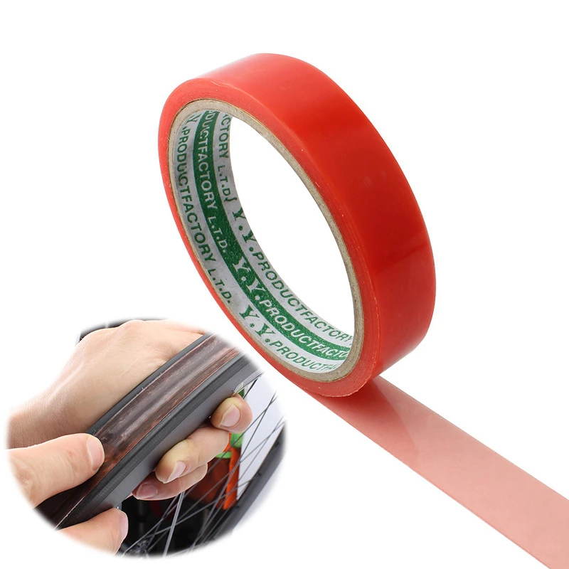 Велосипедная лента Красная 5 м длина двусторонняя клейкая Bick наклейки слезные