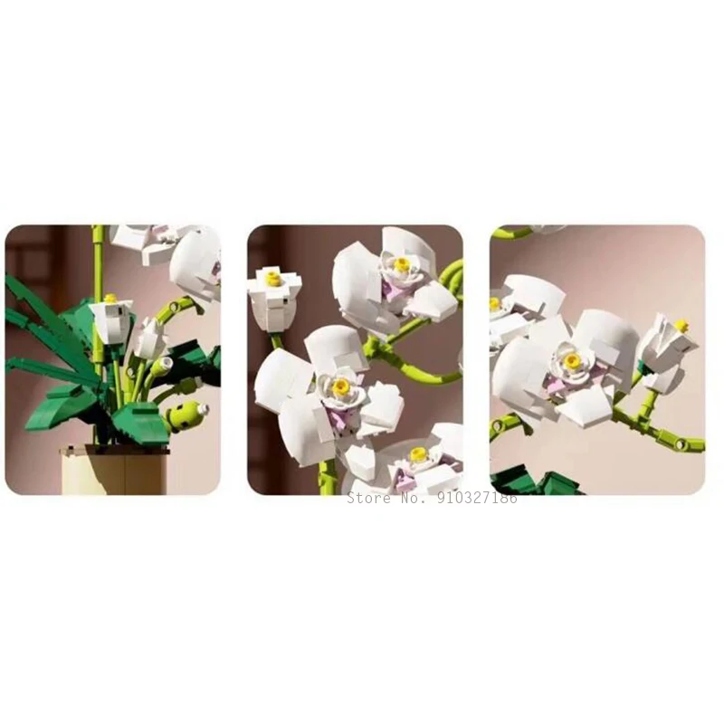 

New Snapdragon Daisy Rose Flower Bouquet Building Blocks City Romantic Kit Friends DIY Assembly Bricks Toys for Girls Kids Gift