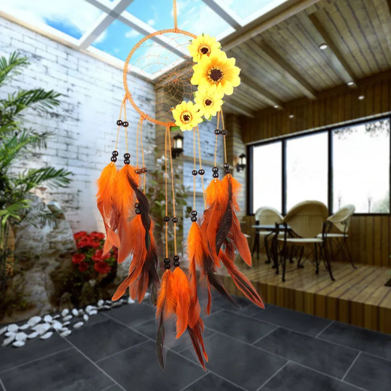 Подсолнух Ловец снов Автомобильное зеркало заднего вида аксессуары для