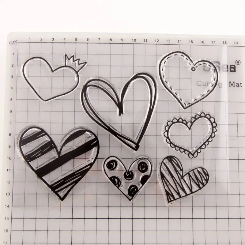 

Clear Stamps Love shape /Seal For DIY Scrapbooking Decorative Card Making Craft Fun Decoration Supplies Art Handmade Gift