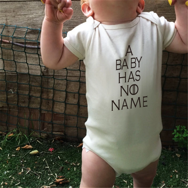 A Baby Has No Name Print New Casual Newborn Kids Girls Boys Short Sleeve Romper Jumpsuit Outfit Summer Clothes | Мать и ребенок