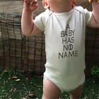 A Baby Has No Name Print New Casual Newborn Kids Baby Girls Boys Short Sleeve Romper Jumpsuit Outfit Summer New Baby Clothes