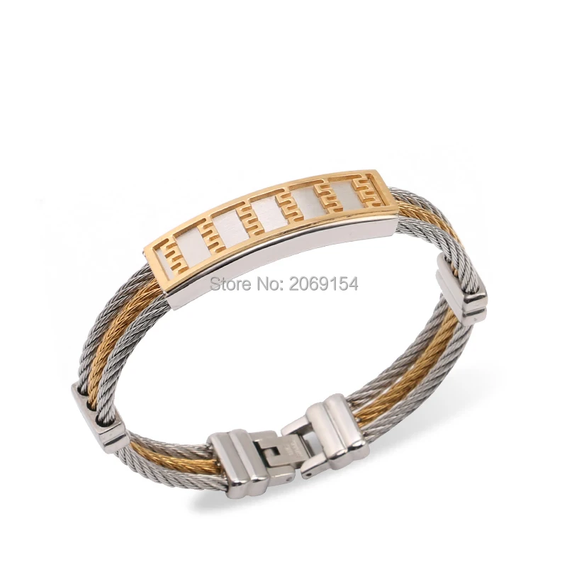 Стальной мужской браслет очаровательные ювелирные изделия титановый новая