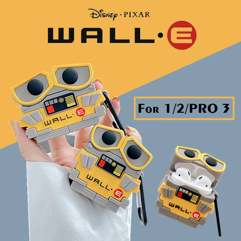 Disney Pixar стены E робот Силиконовый Футляр для наушников чехол переноски 1 2 Pro 3 Apple