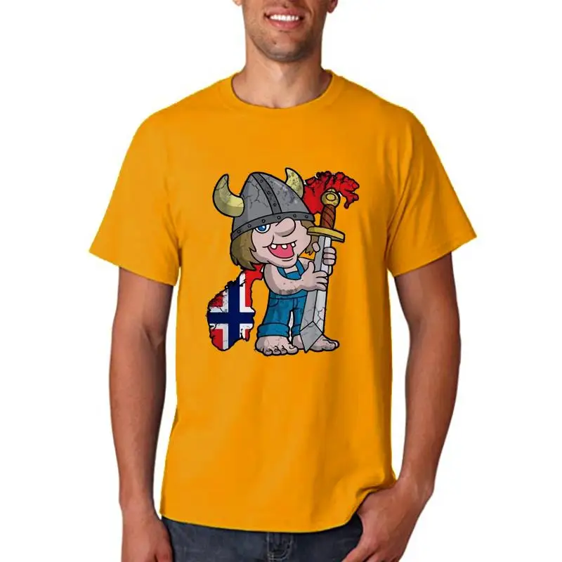 

Мужская футболка, футболка с принтом норвежского тролля, флага норвежской карты, женская и Мужская футболка