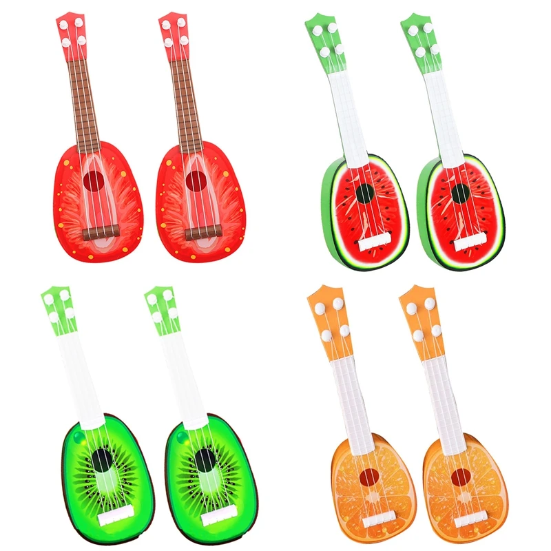 

Hot AD-Children's Simulation Ukulele Fruit Toy Ukulele Children's Musical Instrument(2Pcs)