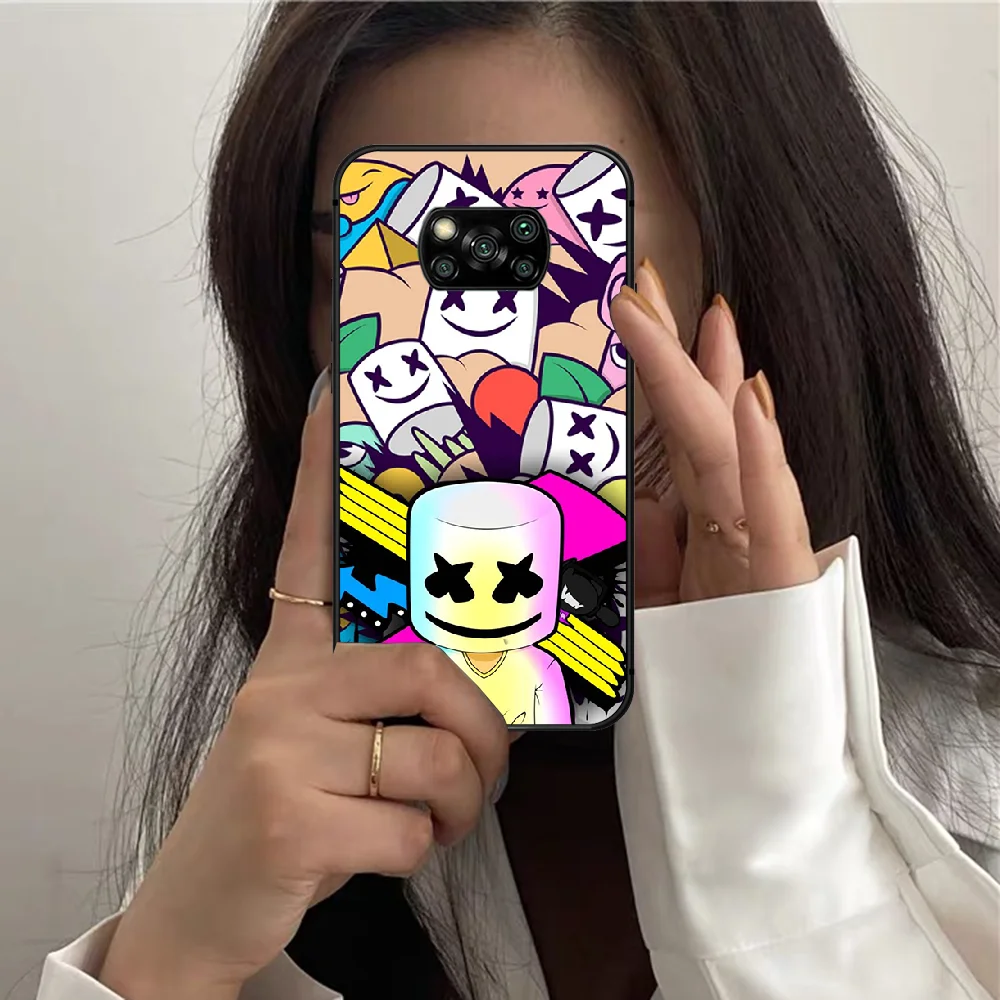 

DJ Marshmello Phone Case For XIAOMI MI 8 9 SE Note 10 T Pro Lite Max 2 Poco X A 3 black Hoesjes Trend Etui Tpu Waterproof
