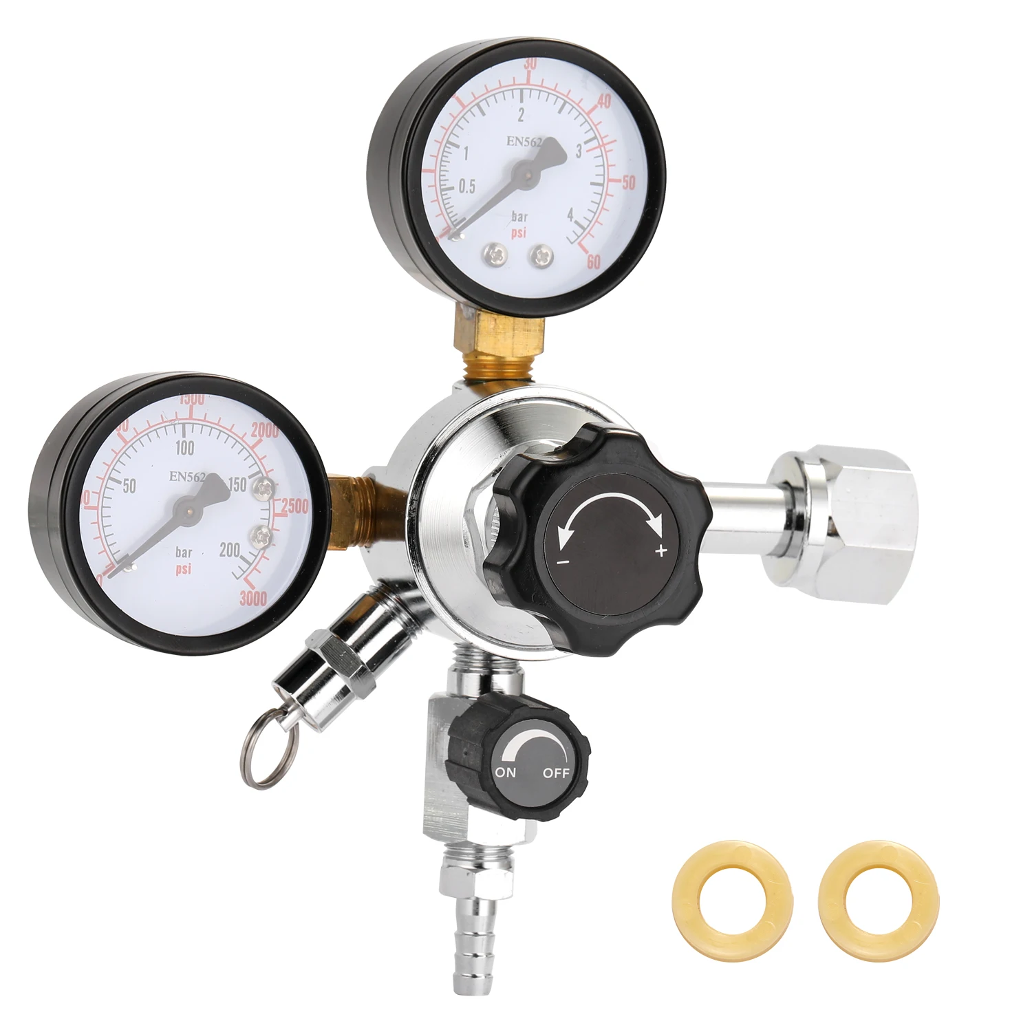 

Beer Keg Co2 Regulator Safety Pressure Relief Valve 0-3000 Psi Tanks Pressure Adjustable Brewing Equipment CO2 Regulator