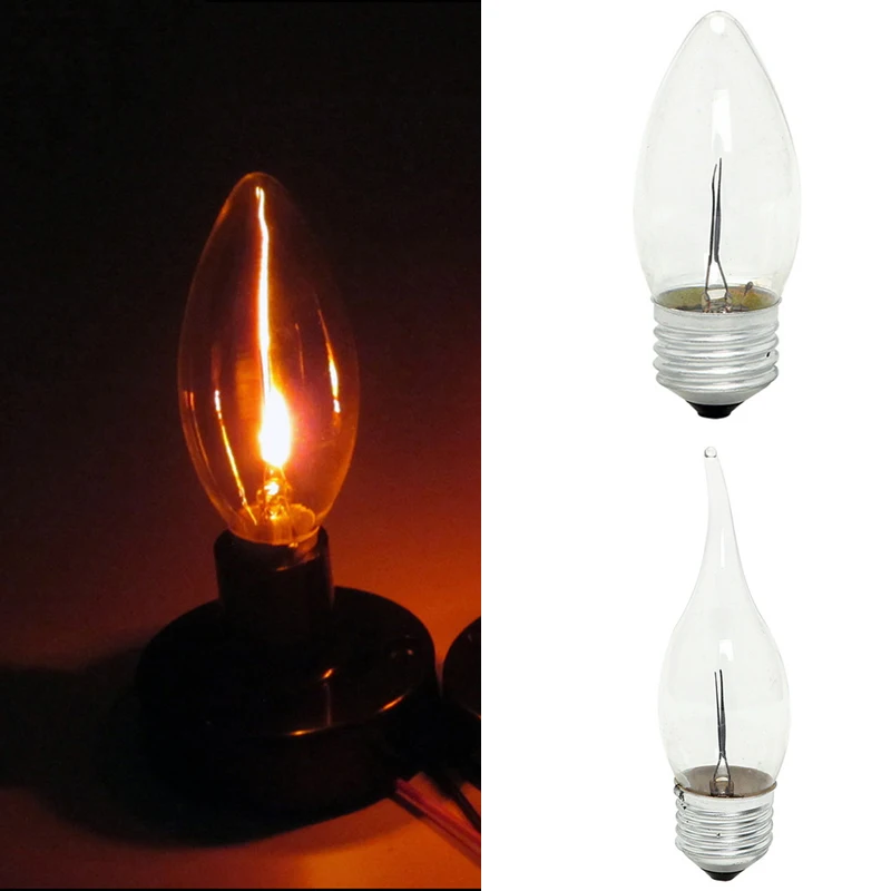 E27 3W Светодиодная лампа Эдисона Ретро нить свеча Мерцающая лампочка вечерние