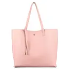 Женская сумка с кисточками, сумки через плечо, сумка-тоут, модная кожаная вместительная сумка с верхней ручкой