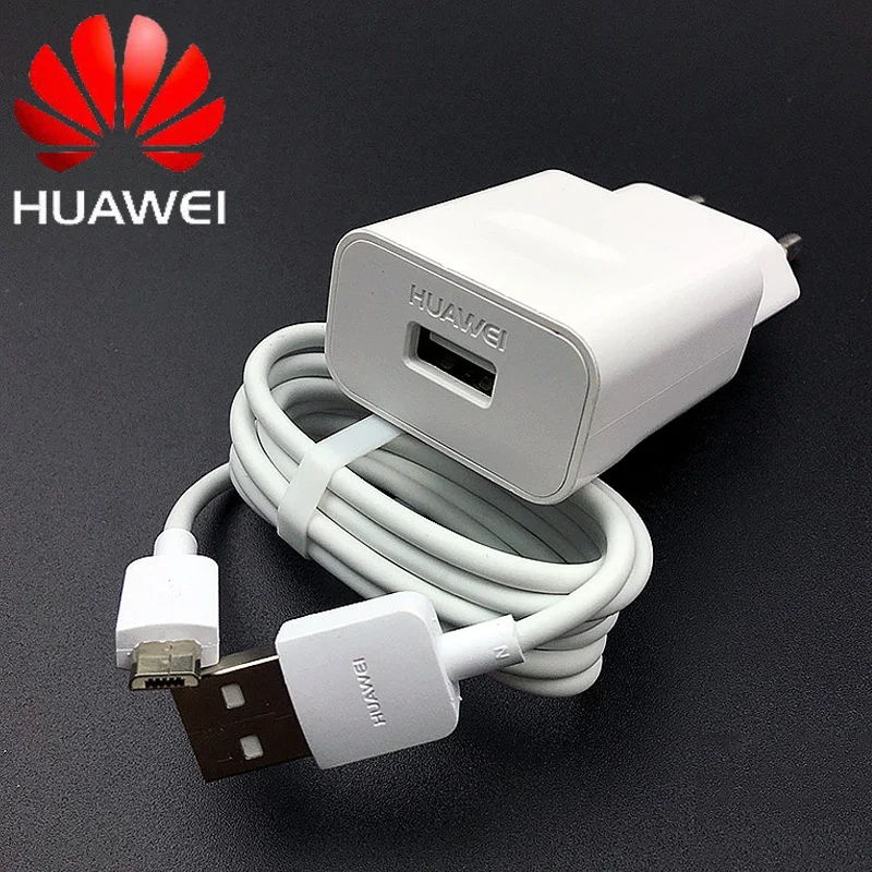 Charger and cable huawei 5V2A зарядное устройство ЕС Быстрая Зарядка адаптер питания usb микро кабель для p9 8 lite honor 8x 7x y6 y7 y9 p smart z - Тип штекера: Charger and cable