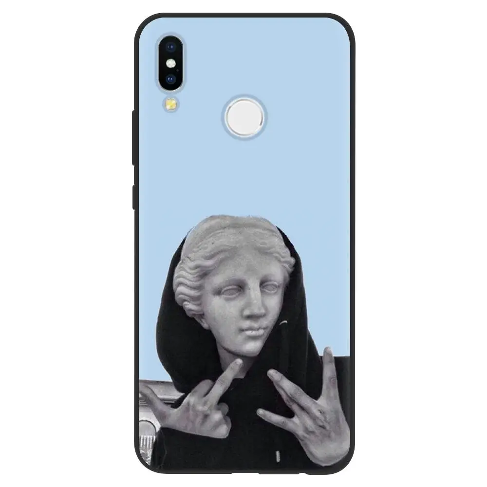 wns83 Скульптурный ТПУ мягкий чехол для huawei P20 P30 Pro P8 P9 P10 Lite P Smart Mona Lisa для huawei mate 20 30 10 Lite Pro Чехол - Цвет: wns83