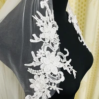 new arrival 80cm one layer wedding veils stereoscopic lace short design single fingertip length with comb bridal veil