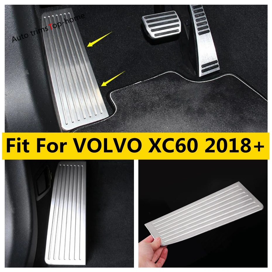 

Yimaautotrims Stainless Steel Interior Kit Fit For VOLVO XC60 2018 - 2021 Left Foot Rest Footrest Pedal Pad Panel Cover Trim
