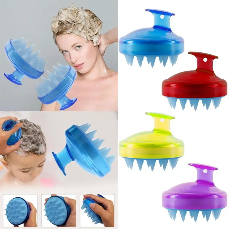 

DREWTI Shampoo Brush Comb Silicone Body Shampoo Scalp Massage Brush Air Brush Comb Soft Massager Brushes Cleaning Care Tools