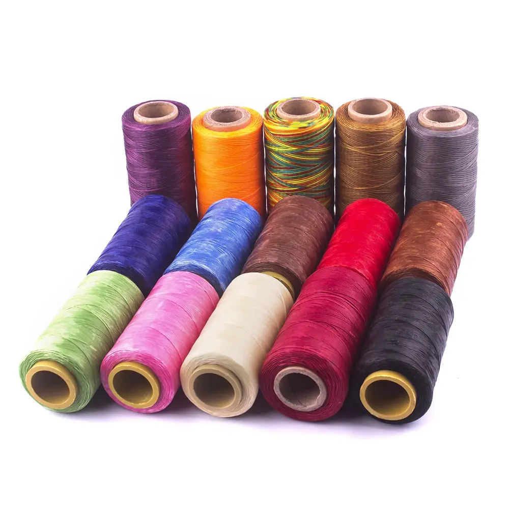 

240 метров светильник-коричневая кожа швейная вощеная нить 150D 1 мм кожа ручное сшивание плоская Вощеная кожа иголка для рукоделия работы