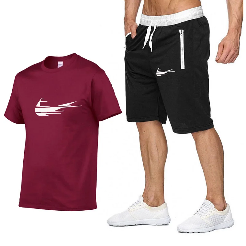 

Men T-shirt 2020 New Hot Sale T-shirt Short Sleeve Brand Clothes 100% Cotton O-NECK Leisure Soft Shirt Two Piece