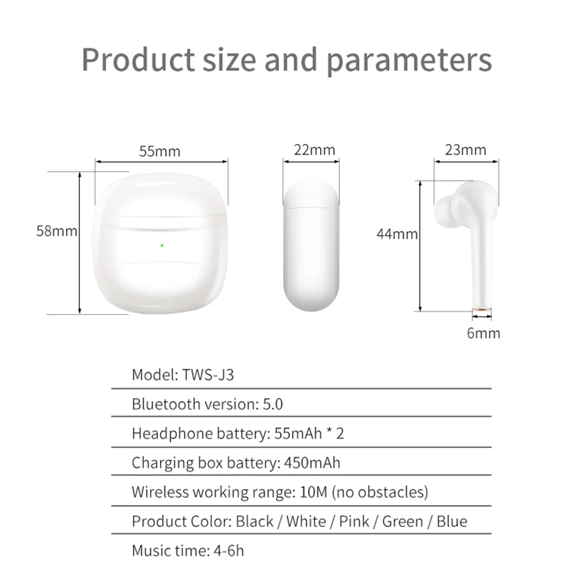 Беспроводные наушники Bluetooth 5D басовые 5 часов работы PK W1 чип i30 i12 i11 i10 i9s i7s