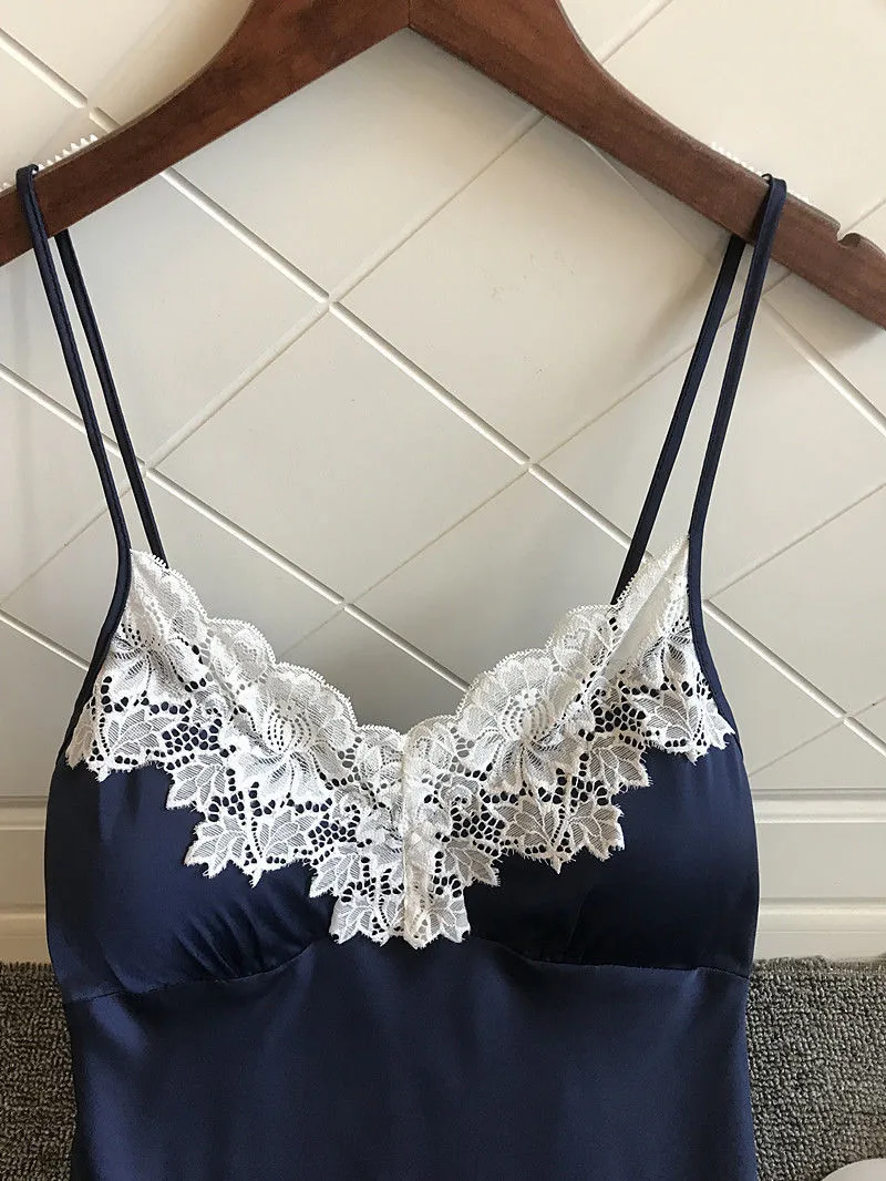 Ночное сексуальное платье атласная одежда для сна женская женское нижнее белье