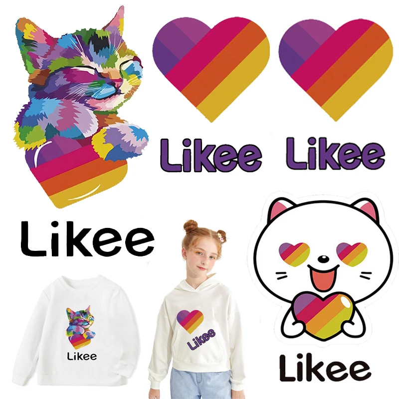

likee patch Iron on transfer patch for clothing stripe transfer ironing Parch T shirt thermo Stickers on clothes