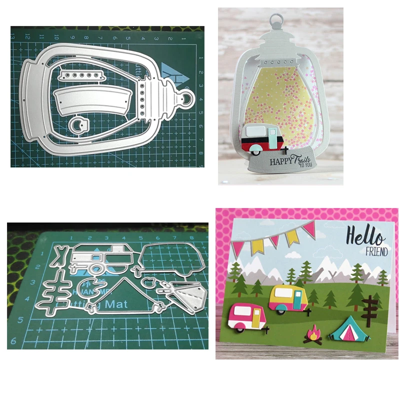 Новый набор для кемпинга палатка автомобиль фонарь металлические режущие штампы