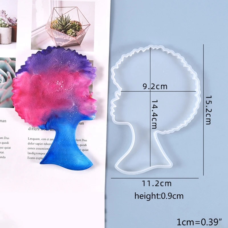 

Crystal Epoxy Resin Mold Men Head Shape Keychain Casting Silicone Mould DIY Crafts Jewelry Pendant Decorations Making Tools