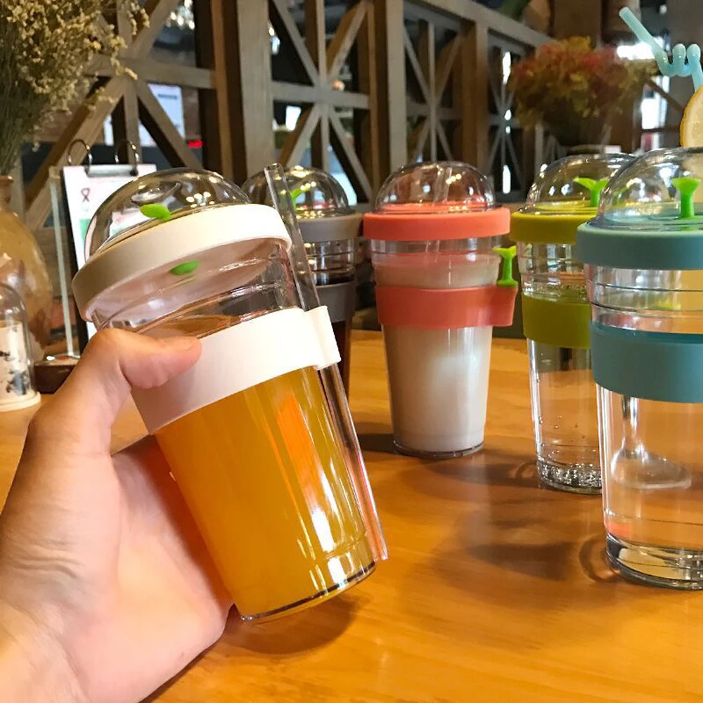 Портативная пластиковая бутылка для воды 360/480 мл Герметичная Бутылка с