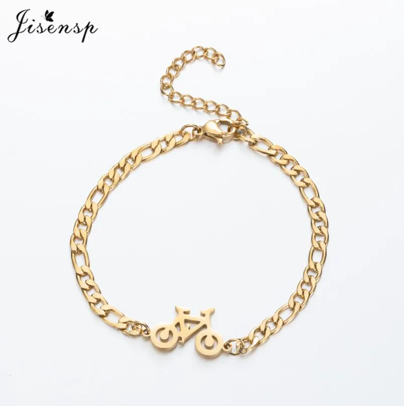 Браслеты Jisensp из нержавеющей стали для мужчин и женщин Классические шармы в стиле