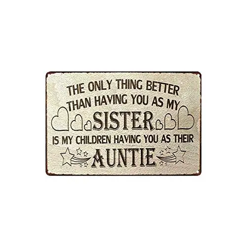 

Декор Sister Auntie, 8x12 дюймов, Настенный декор, металлические жестяные знаки, для кухни, гаража, бара