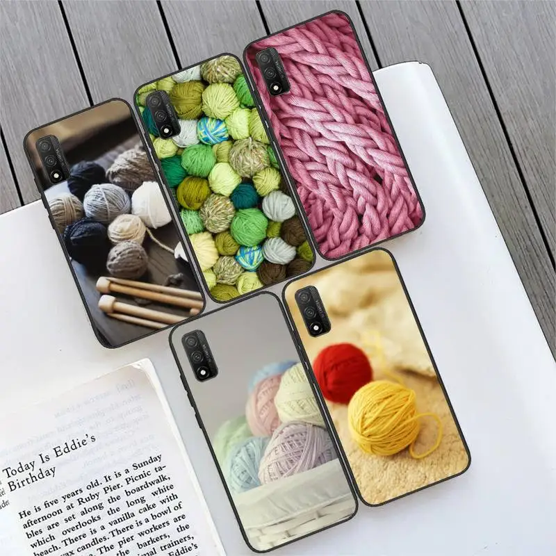 

Sewing Knitting Crochet Phone Case For Huawei P9 P10 P20 P30 P40 pro lite plus Smart Cover Fundas Coque