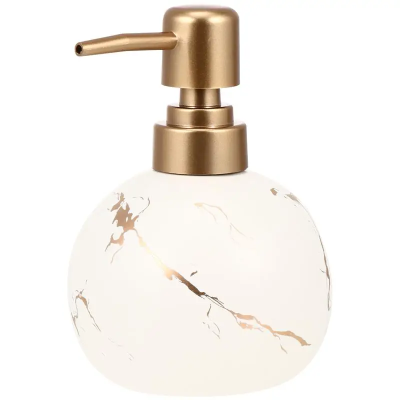 

1Pc Bathroom Shampoo Dispenser Liquid Hand Soap Dispenser Pump Bottle Ceramic Lotion Bottle Refillable Container