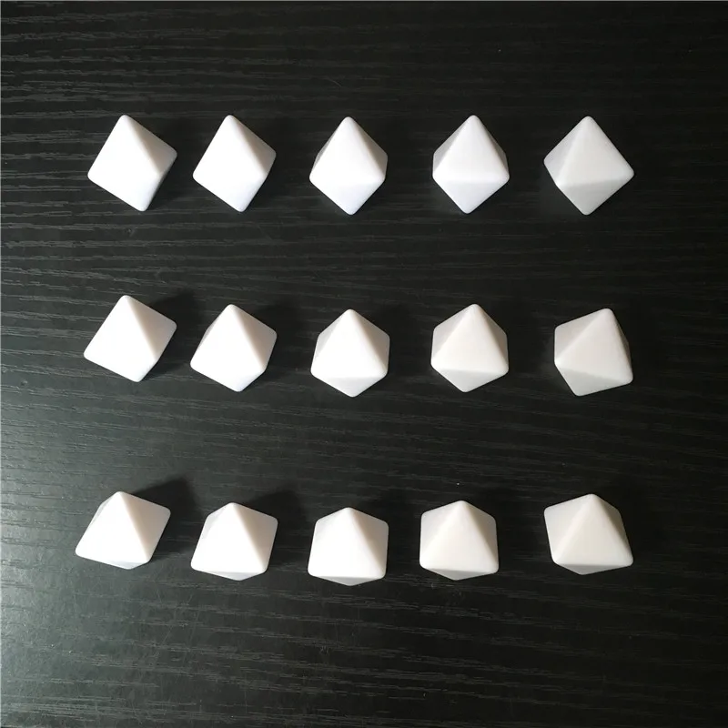 

15Pieces Side length 18mm D8 White Blank Dice For Board Games DTY Game Accessories