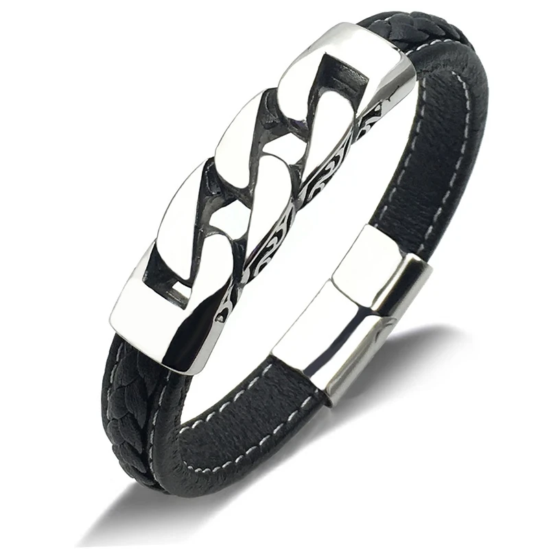 Модный браслет и мужской кожаный мужские ювелирные изделия новые подарки -
