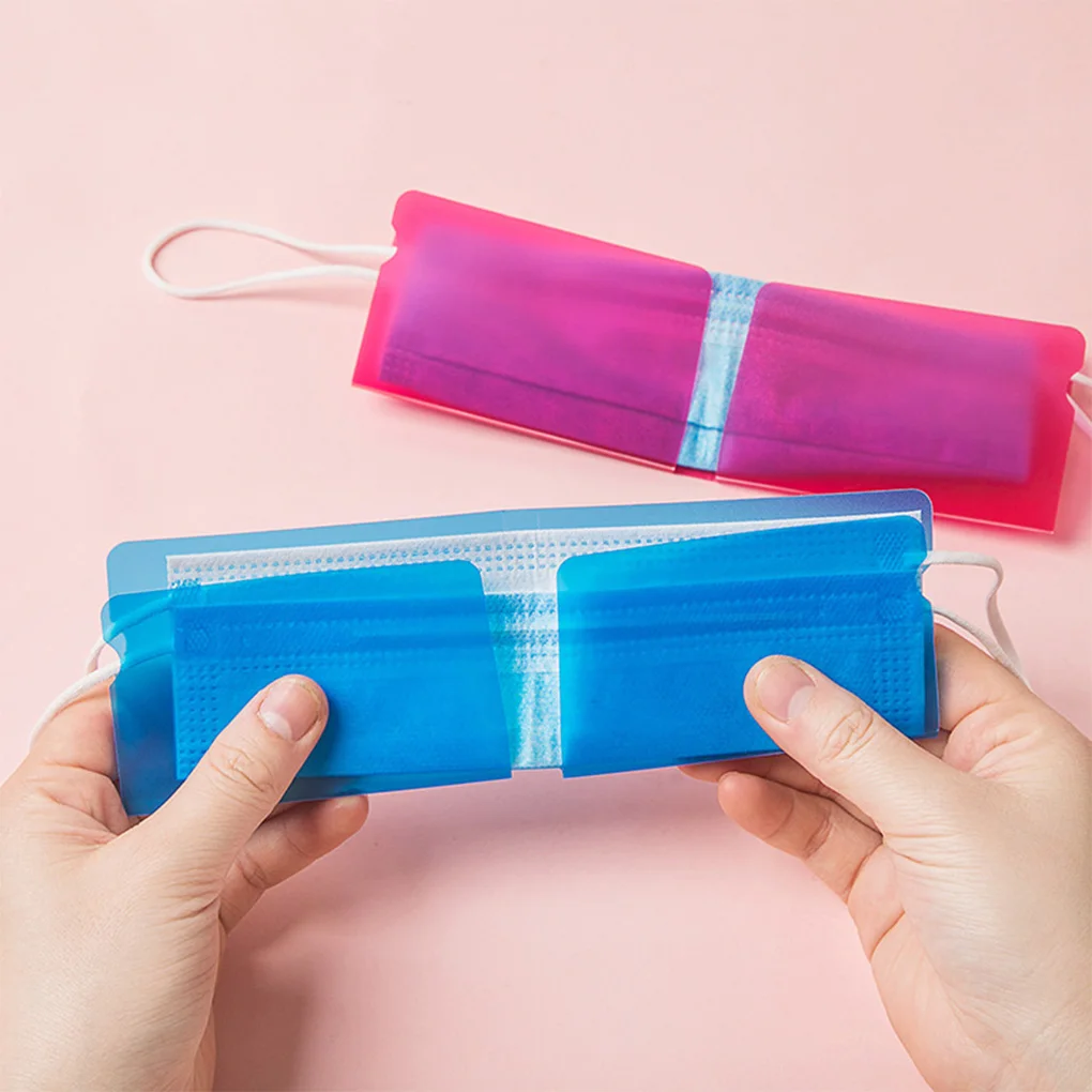 

5pcs Disposable Mask Holder Organizer Clip Face Mask Cover Storage Folding PP Plastic Clip Portable Mask Storage Clip