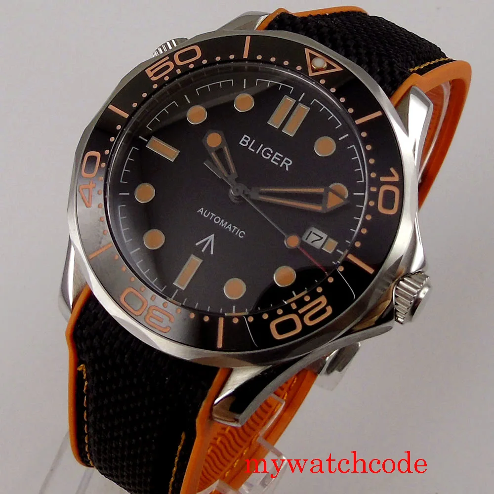 41 мм BLIGER 21 Jewels MIYOTA 8215 NH35 автоматические мужские часы с сапфировым кристаллом