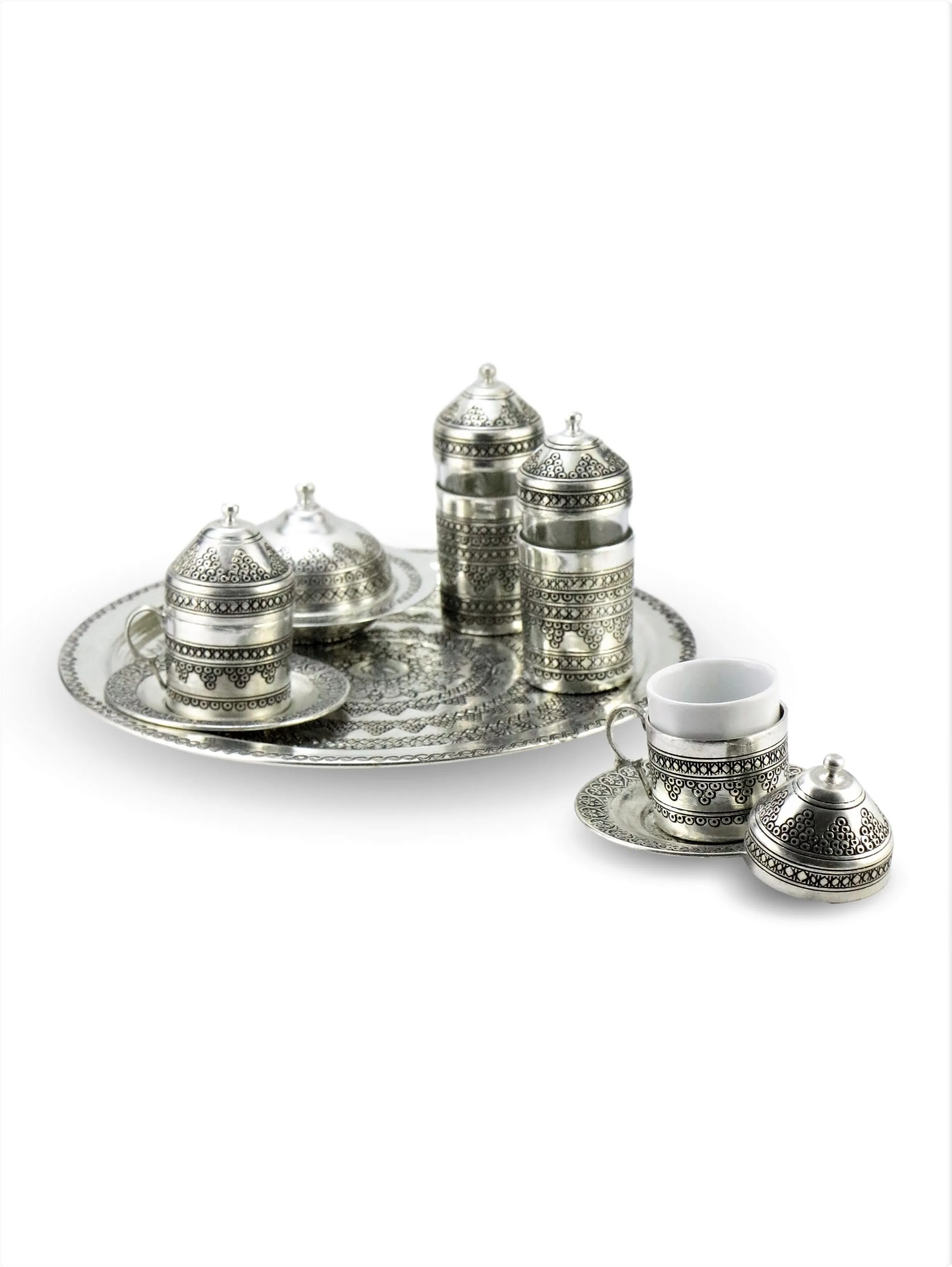 

Morya Copper Teacup Vintage Handmade Retro Coffee Tea Cup Set Pot Mug Sugar Bowl Creamer Teaset Kettle Noble Luxury 4 pcs