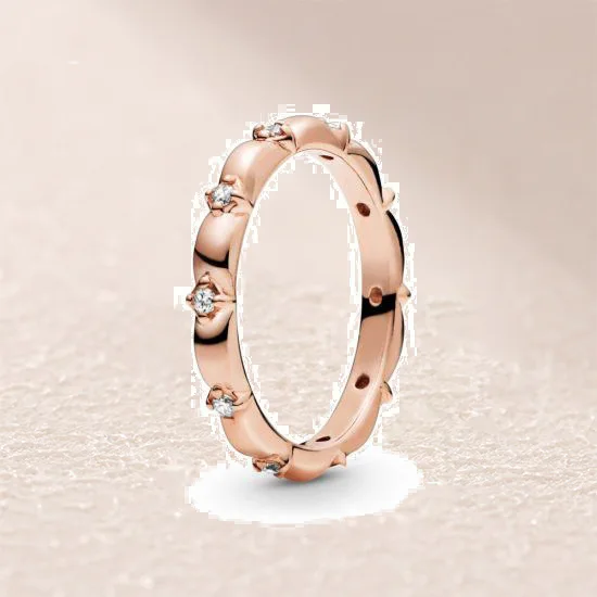 

188791C01 Rose Flower Petals Band Ring