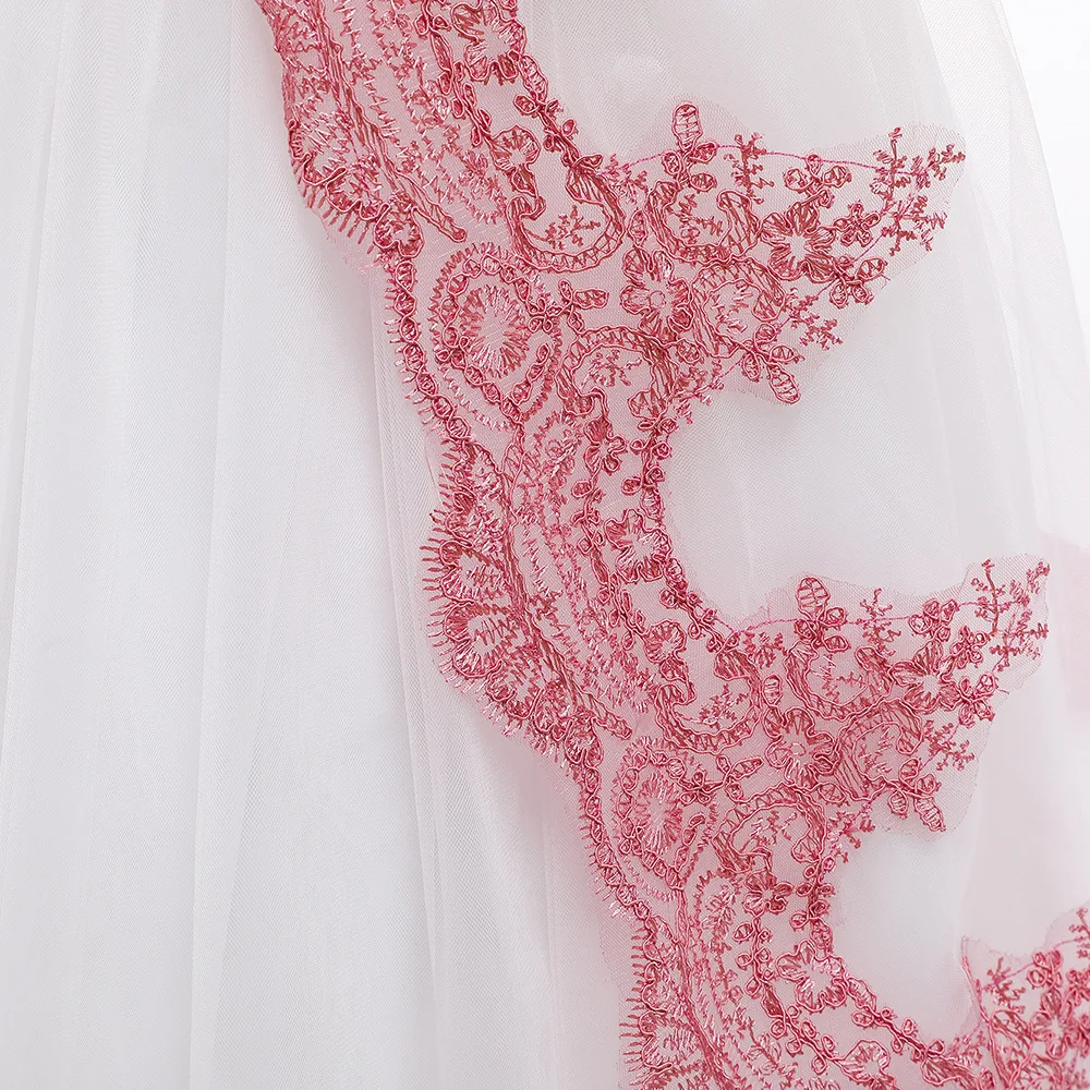 2020 Цветочная кружевная вышивка аппликация платья для девочек на свадьбу девочки
