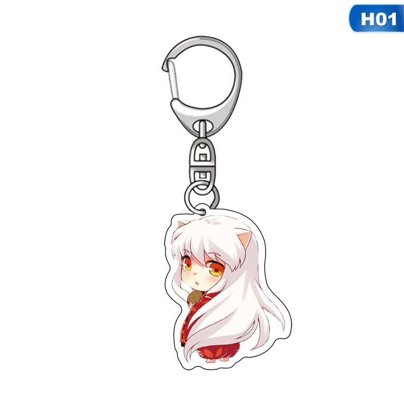 

New InuYasha Sesshoumaru Anime Acrylic Figure Keyring Accessory Collection Model Toys Cosplay Keychain Bag Pendant Gift