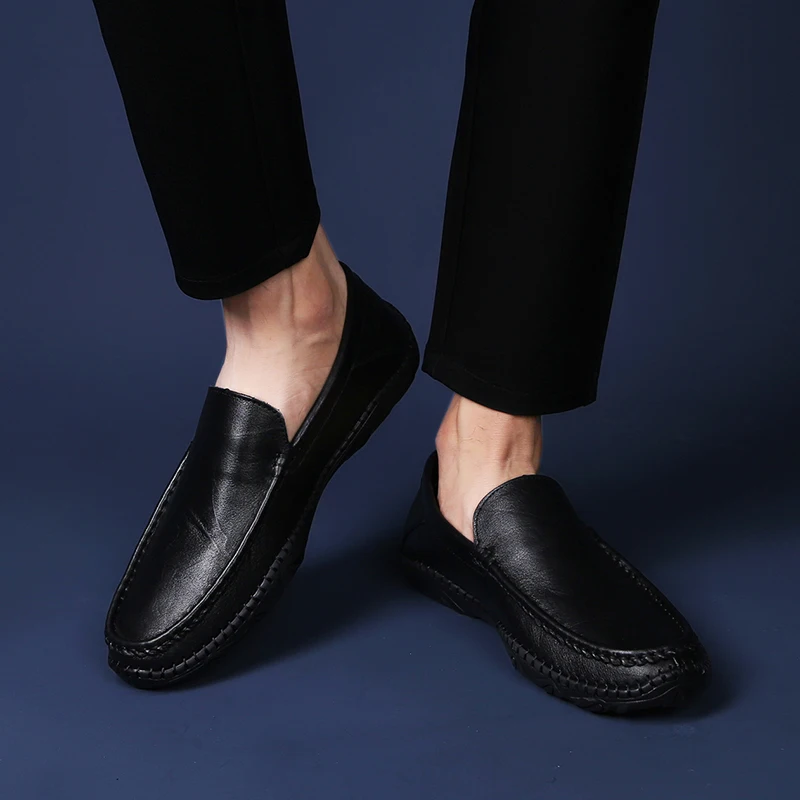 Высококачественные мужские лоферы Деловая Повседневная обувь Мужская из
