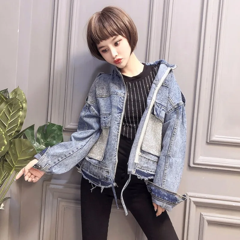 Джинсовая куртка Utumn Женская свободная базовая верхняя одежда из денима