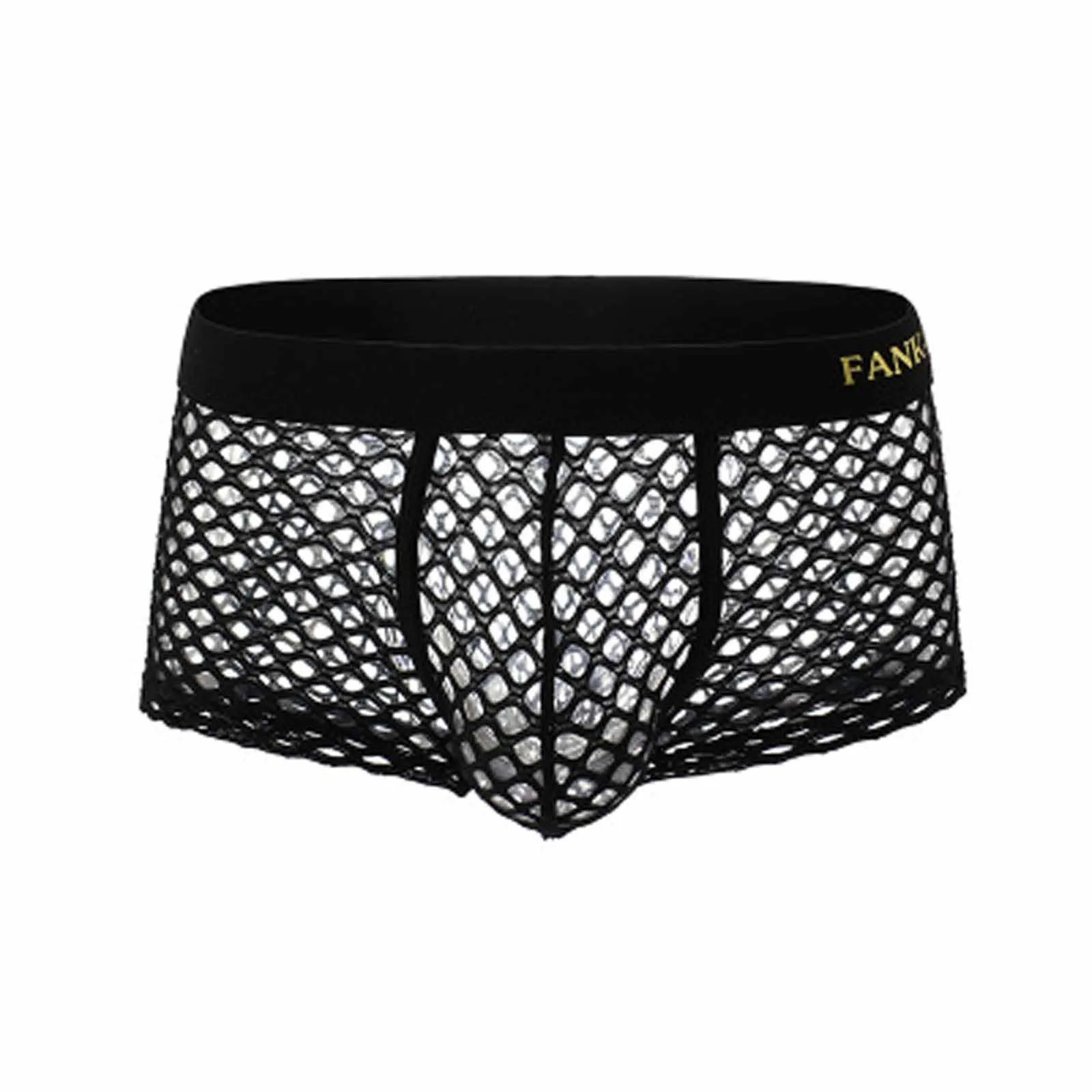 

Men Underwear Sexy Sissy Lace Enhance Pouch Gay Thongs Jock Strap Fishnet Hollow Out Low Waist Underpant Tanga Hombre Breathable