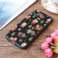 for iphone sloth christmas print soft matt apple iphone case