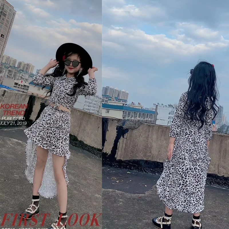 Весна осень лето 2020 новый костюм для девочек рубашка с длинными рукавами и