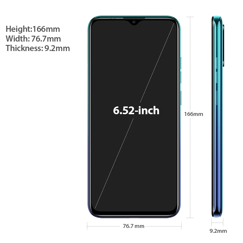 ulefone note 9p smart phone android 10 4gb64gb waterdrop screen 6 52 inch mobile phone octa core 4g celular phone free global shipping