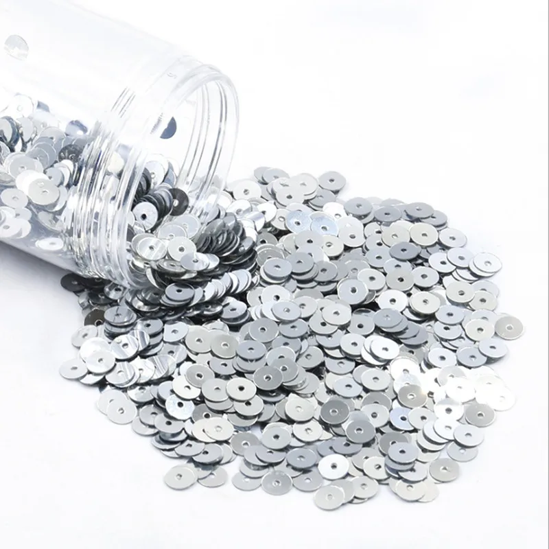 

2mm Round PVC White Black Silver Gold Garment Bag Decoration Sequin Festive Wedding Embroidery Accessories 10G a pack